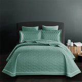 Opulent 3Pcs Cotton Coverlet Embossed Reversible Set