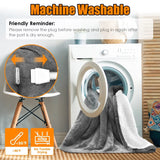 1Pc Electric Heated King Size Fleece Heated Blanket With Dual Controller 10 Heating Levels 10 Hours Auto Off Machine Washable For Home Office Usage 90x100in julia m home & kitchen