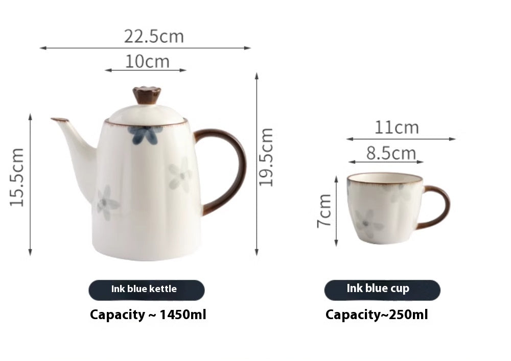 Ink-Wash Porcelain Pitcher & Cup Set [Gift Box]