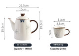 Ink-Wash Porcelain Pitcher & Cup Set [Gift Box]