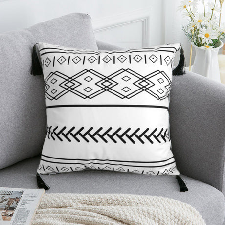 Bohemian Elegance Plush Throw Pillow Cover 30x50cm & 45x45cm