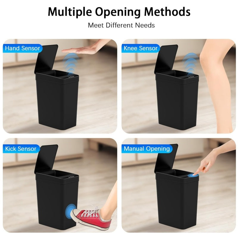 12L Touchless Smart Sensor Trash Bin – Sleek Odorless Bathroom & Kitchen Waste Solution