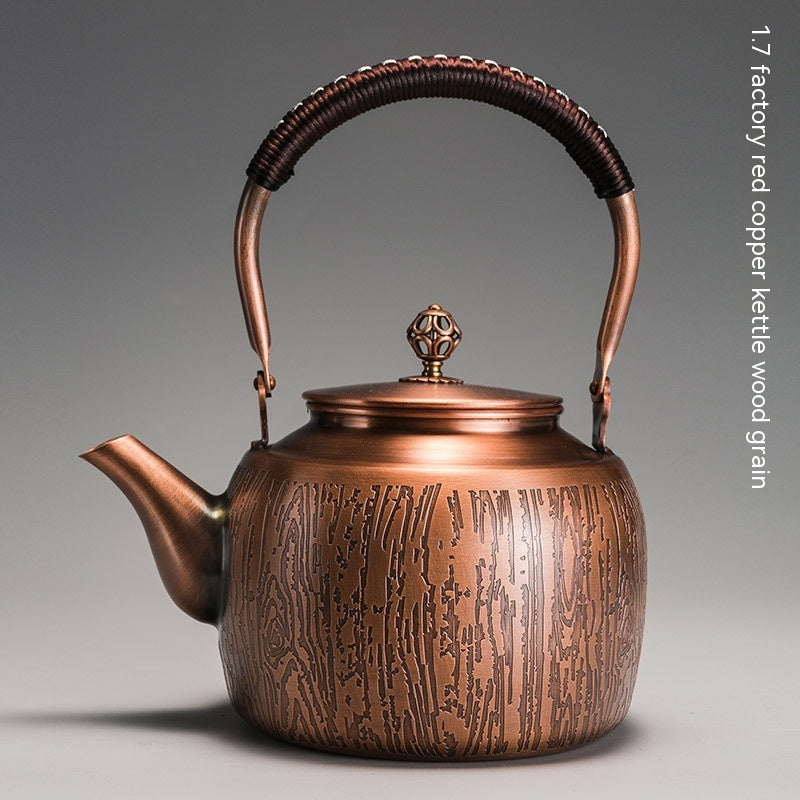 Copper Boiling Water Manual Mechanism Antique Tea Brewing Pot Julia M Home & Kitchen