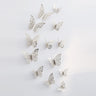 12pcs 3D Hollow Butterfly Wall Sticker for Home Decor DIY Butterflies Fridge stickers  Room Decoration Party Wedding Decor