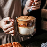 4pcs 10.14oz High Borosilicate Glass Coffee Mugs - Double-Walled, Insulated Cups with Handles for Latte, Cappuccino, Tea - Dishwasher Safe, Reusable & Recyclable Clear Glassware, Coffee Cups - Julia M LifeStyles