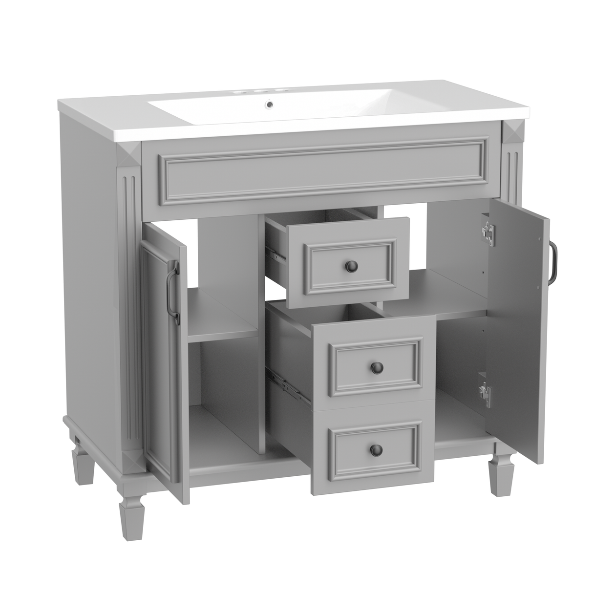 36'' Bathroom Vanity with Top Sink