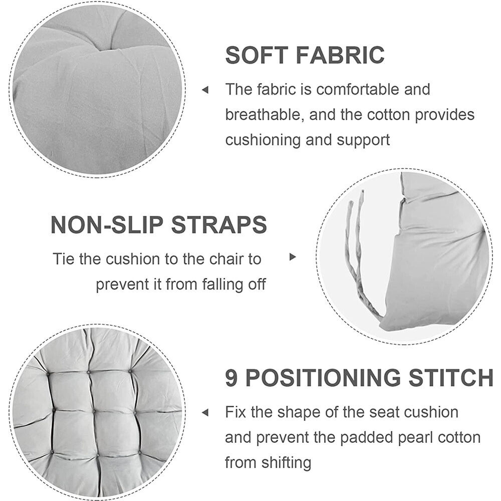 4-Pack Premium Plush Chair Cushions with Tie-Ons – Soft, Stylish Comfort