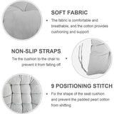 4-Pack Premium Plush Chair Cushions with Tie-Ons – Soft, Stylish Comfort