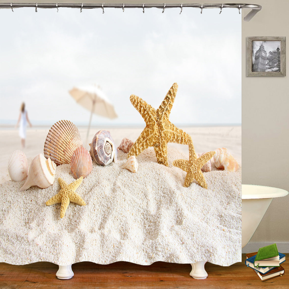 sea worldl Style Pattern Bathroom Shower Curtain