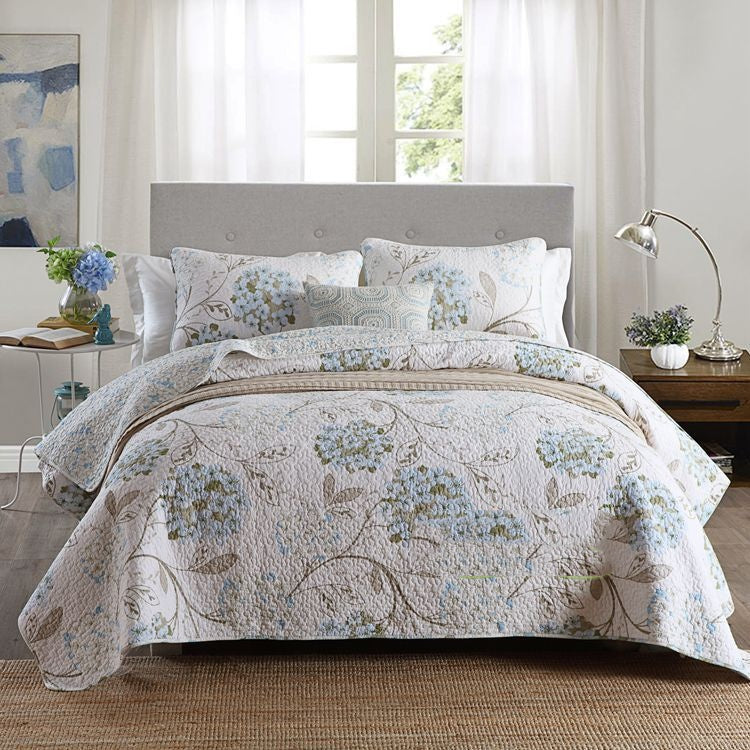 Pure Cotton Summer Cooling Duvet Airable Cover Bed Three-piece Set