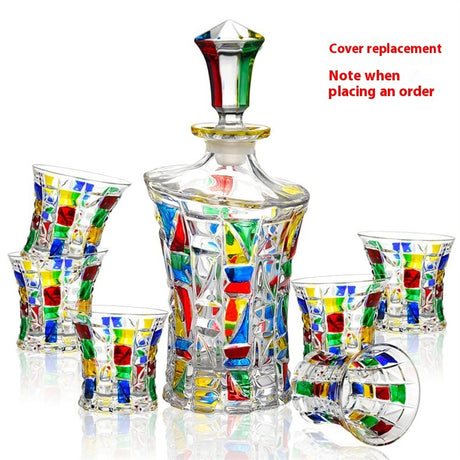 Painted Crystal Glass Liquor Glass Set - High-grade Wine Set