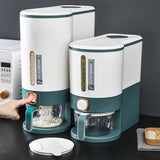 Automatic rice insect proof moisture-proof sealed household food grade large capacity press type metering rice storage bucket