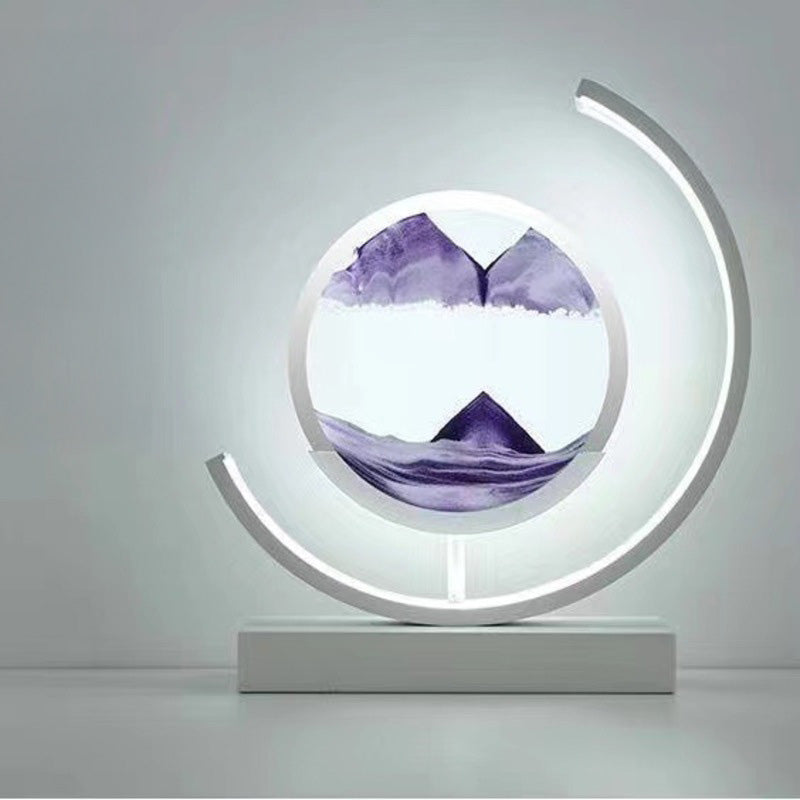European Style LED Flowing Sand Painting Lamp - Elegant Night Light for Home Julia M Home & Kitchen