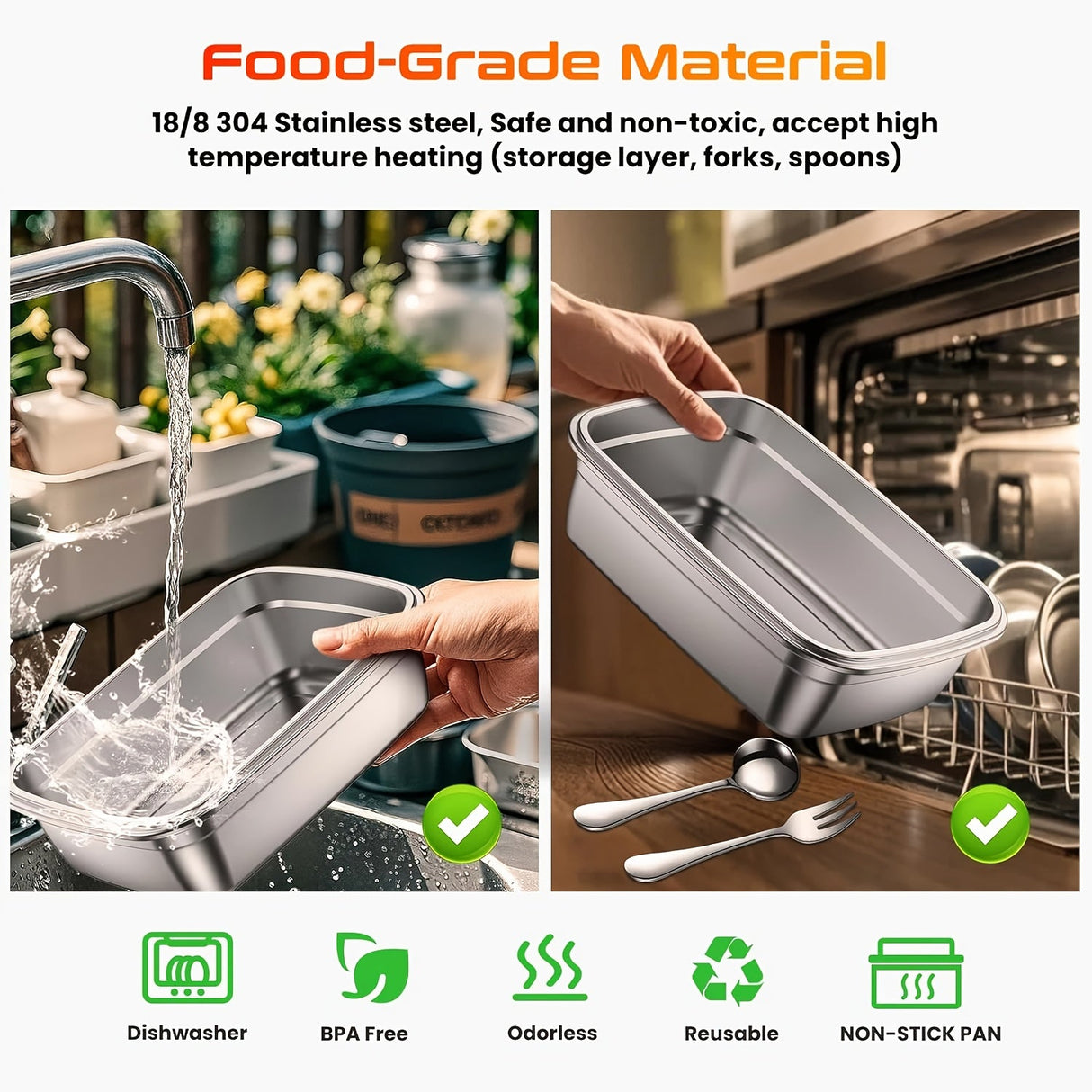 Wireless Electric Insulated Lunch Box - Built-in 8000mAh Battery, 60W Heating Lunch Box 33.81oz Stainless Steel Portable Food Heater, Can Be Used As A Power Bank To Charge Mobile Phones, Suitable For Travel, Cars, Truck Drive Julia M LifeStyles