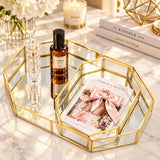 Vitra Brass & Glass Vanity Tray