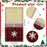 Christmas knife and fork set, Christmas decoration, restaurant decoration, hotel decoration, linen cloth, Christmas knife and fork set Julia M Home & Kitchen