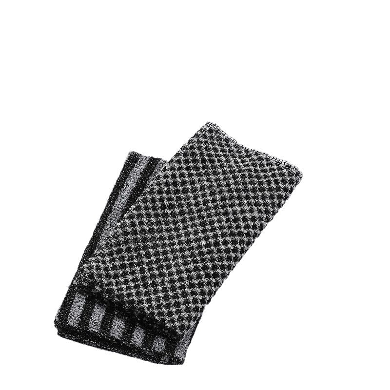 Luxurious Double-Sided Bamboo Fiber Bath Towel – Elegant Plaid & Striped Styles