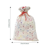 Christmas gift bag, gold foil five pointed star children's gift bag, Dutch velvet rainbow drawstring gift bag eprolo