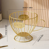 Elegant Wrought Iron Coffee Capsule Organizer & Dispenser – Large Capacity for Nespresso & Keurig