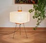 Japanese retro rice paper table lamp style wabi sabi style ins cross-border high-end atmosphere bedside table lamp Julia M Home & Kitchen