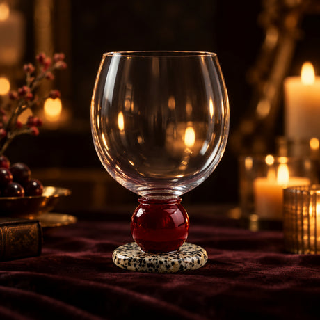 Orba Sculptural Glass Goblet