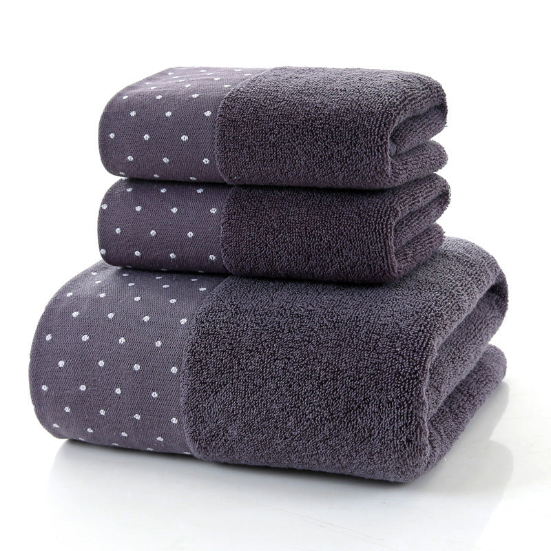 Pure Cotton Luxury Three-Piece Towel Set – Soft, Thick, Elegant
