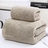 Wide Stripe Dark Stripe Coral Velvet Printing Towels Suit