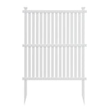 Privacy Screen Panels Kit Air Conditioner Trash Can Enclosure Vinyl white color