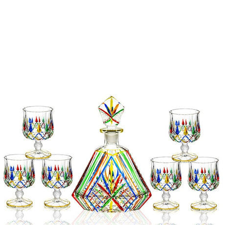 Painted Crystal Glass Liquor Glass Set - High-grade Wine Set
