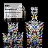 Painted Crystal Glass Liquor Glass Set - High-grade Wine Set