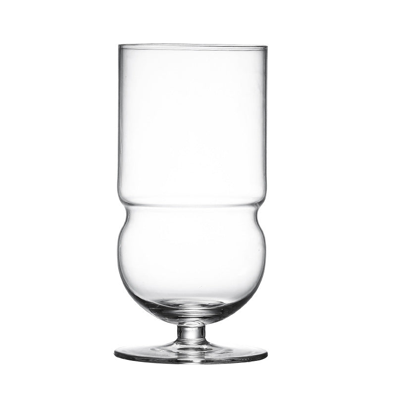 Elegant Glass Stemware for Coffee, Fruit Tea, and Beverages