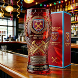 Colored glass bottle beer glass