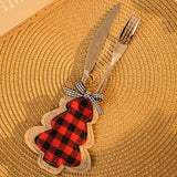 Christmas Socks Knife and Fork Set Table Decoration Embroidery Christmas Props Knife and Fork Set Christmas Decoration Pendant Julia M Home & Kitchen