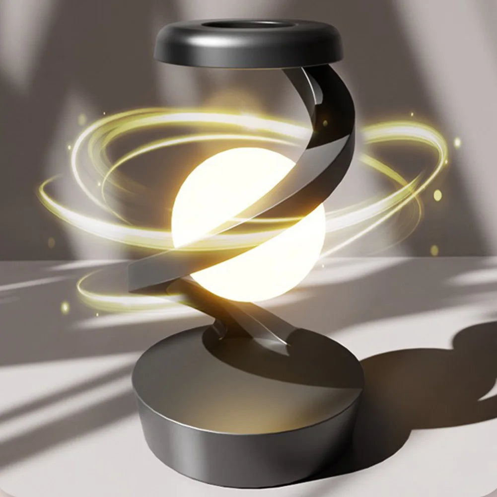 Floating and Spinning in Air with LED Moon Lamp RGB Floating Moon Table Lamp with Wireless Phone Charger for Office Bedroom Home Julia M Home & Kitchen