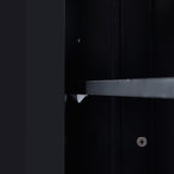 Black Bathroom Cabinet Triangle Corner Storage Cabinet with Adjustable Shelf Modern Style MDF Board