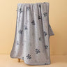 Wide Stripe Dark Stripe Coral Velvet Printing Towels Suit