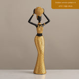 African girls' home resin ornaments and character decorations