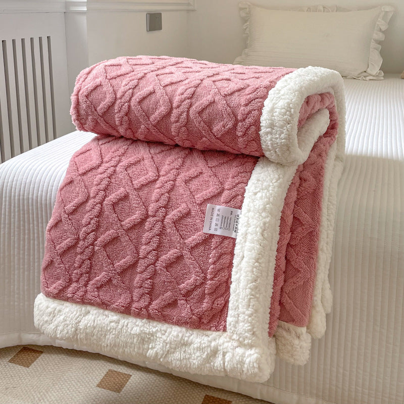Double-Layer Polar Blanket – Thick Warm Soft Fleece for Cozy Comfort