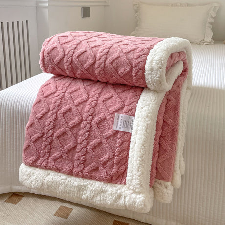 Double-Layer Polar Blanket – Thick Warm Soft Fleece for Cozy Comfort