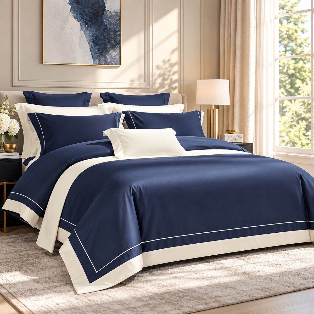 Ainsley Cotton Sateen Patchwork Bedding Set