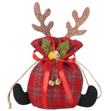 European Style Antlers Checkered Cloth Apple Gift Bag