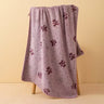 Wide Stripe Dark Stripe Coral Velvet Printing Towels Suit