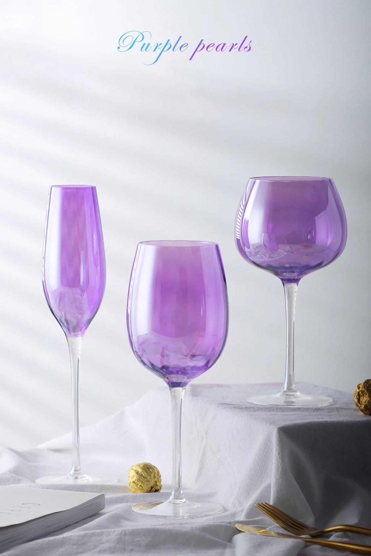 British Purple Goblet Champagne Glasses Set Nordic Style New Crystal Light Luxury Wine Glass Home Beautiful Colored Glass Cups