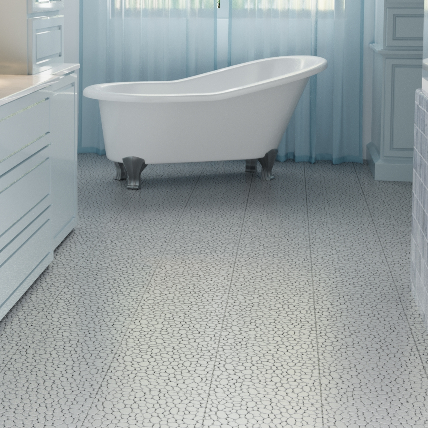 12 x 12 inch gray interlocking deck tiles, plastic waterproof pebble pattern, pack of 12 pieces - Julia M LifeStyles