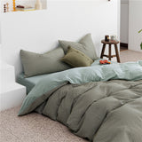 Cotton Simple Knitted Jacquard Quilt Cover Bedding Set