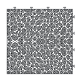 12 x 12 inch gray interlocking deck tiles, plastic waterproof pebble pattern, pack of 12 pieces