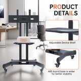 Universal Rotating TV Stand, Suitable for 32-80 inch TVs, Tiltable Desktop TV Stand, Maximum VESA 600x400mm (Black)