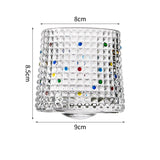 Hand drawn rotating glass cups multiple multi-purpose whiskey glasses rotating glass cups