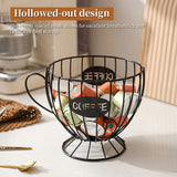 Elegant Wrought Iron Coffee Capsule Organizer & Dispenser – Large Capacity for Nespresso & Keurig