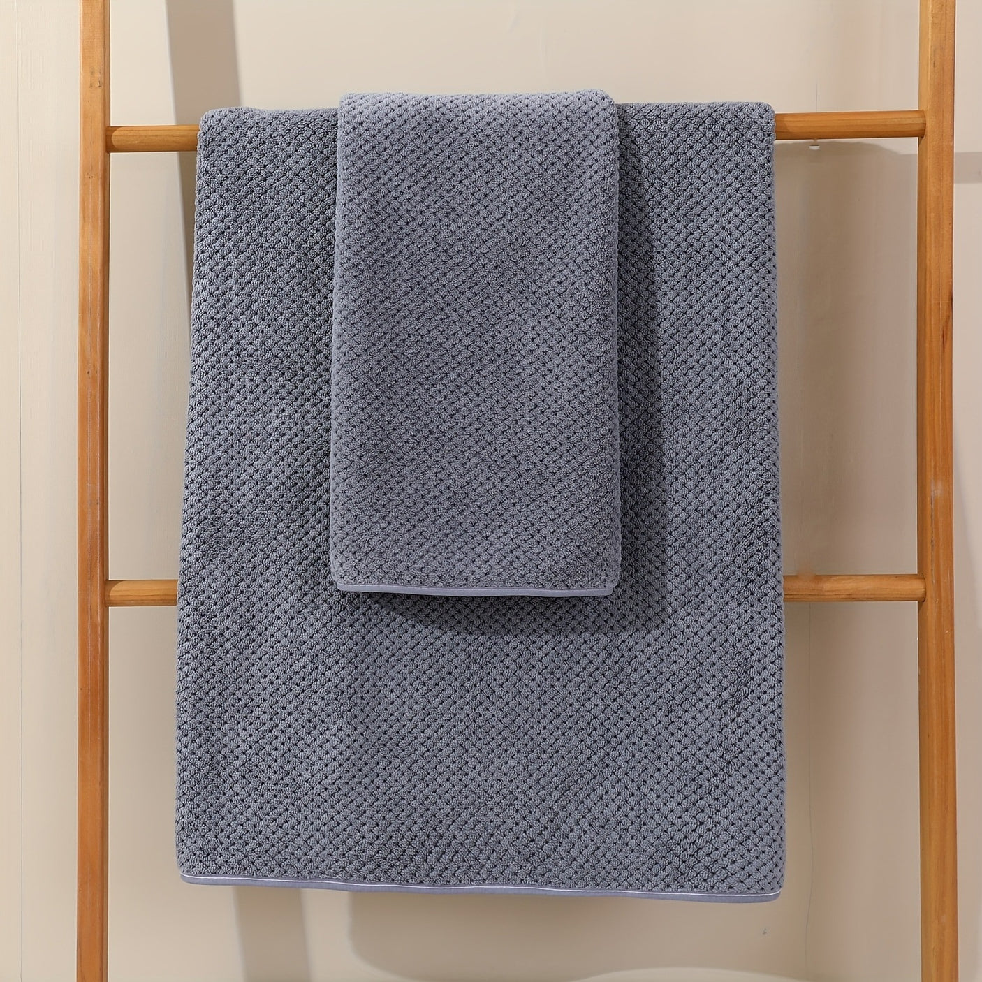 4-Piece Plush Coral Fleece Luxury Bath Towel Set